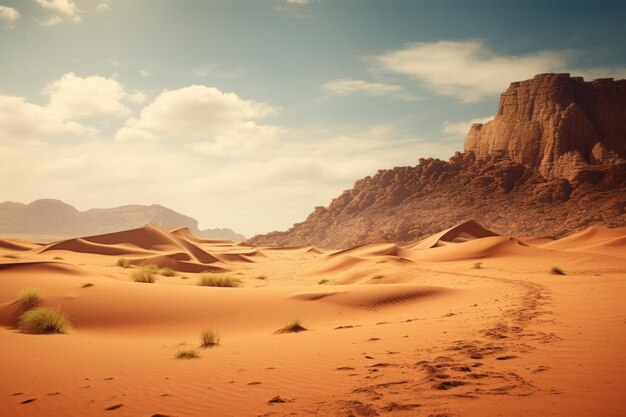 Impressionante paisagem do deserto Foto imersiva em proporção de 32