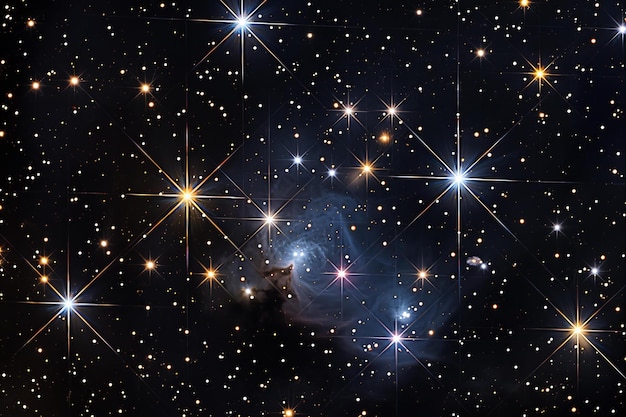 Impressionante Starfield com estrelas brilhantes e mistérios do espaço profundo