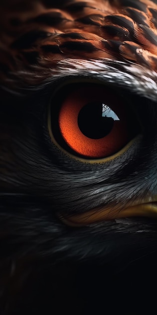 Impressionante Thunderbird Eye Closeup em Uhd 8k