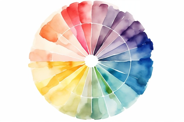 Impressionist Color Symphony Künstlerisches Farbrad oder Palette Generative KI