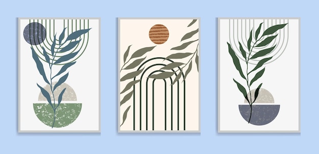Impressões botânicas abstratas