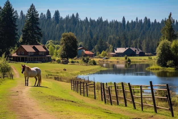 In der friedlichen Vorstadt von Newman Lake, Washington, USA, die sich in der Nähe von Spokane befindet, können Sie...