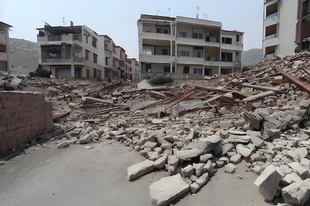 In der Stadt Ararat wird ein Gebäude durch das Erdbeben zerstört.