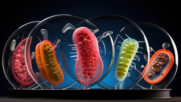 In der synthetischen Biologie hergestellte Organismen benutzerdefinierte Lebensformen mit einfarbigem Hintergrund