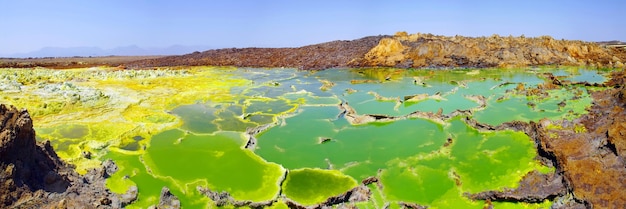 Foto in die vulkanische stätte von dallol