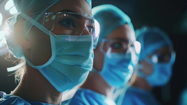 In einem Zustand des Herzens Operationssaal ein Team von Chirurgen und Krankenschwestern zusammenarbeiten, um eine
