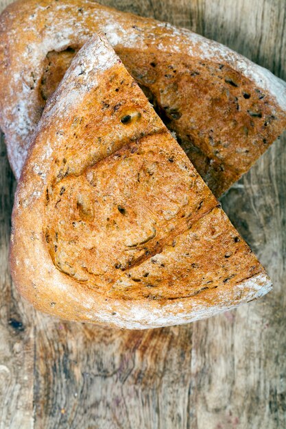 Foto in scheiben geschnittenes frisches brot