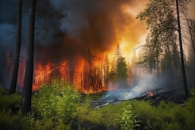 Foto incendio forestal desastre ecológico