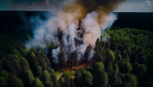 Incendio forestal Generativo Ai