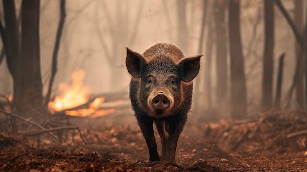 Incendio forestal Una pesadilla para la vida silvestre generada por IA