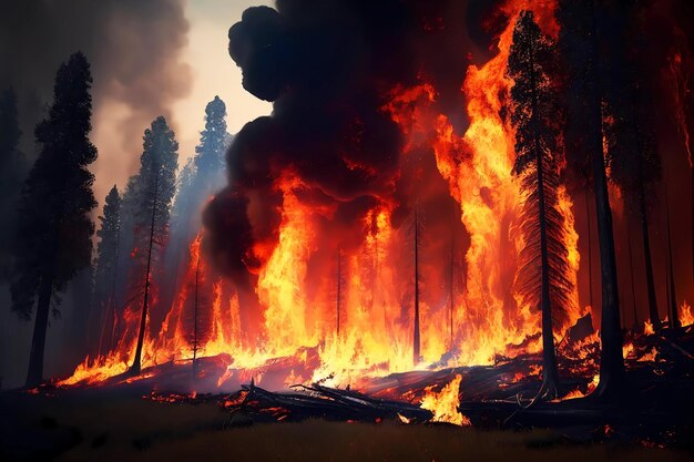 Incêndio na floresta