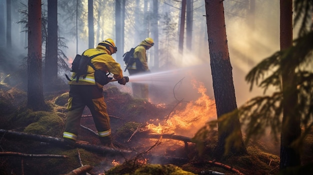 Los incendios forestales los apagan los bomberos GENERAR IA