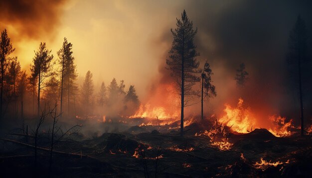 Incendios forestales causados por el calentamiento global