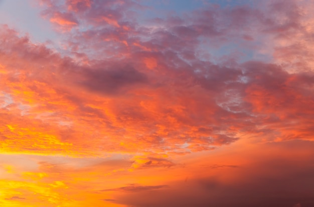 Increíble cielo durante el amanecer