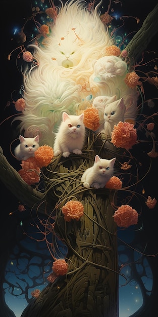 Increíble escalada de árboles por White Kittens
