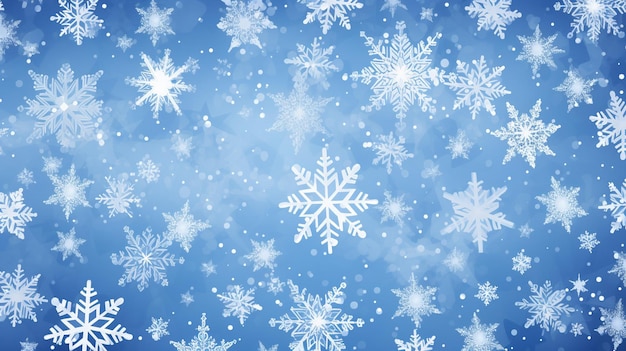 Increíble fondo sin costuras de invierno con copos de nieve
