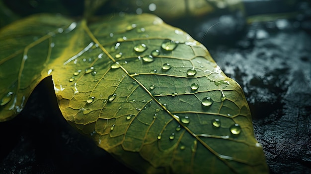 Increíble fondo de textura de hoja generado por IA