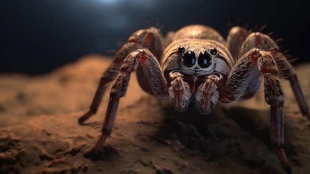 Increíble foto de una araña con una cinemática muy detallada.