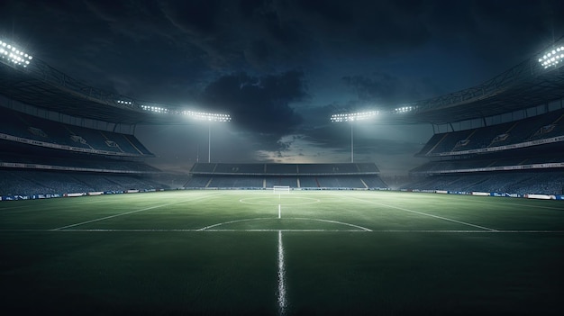 Increíble foto de un campo de fútbol muy detallada.