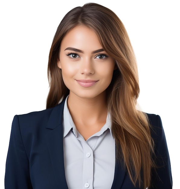 increíble foto de una mujer de negocios alegre de pie con los brazos cruzados generada por la IA