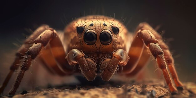 Increíble fotografía macro de una araña de cerca