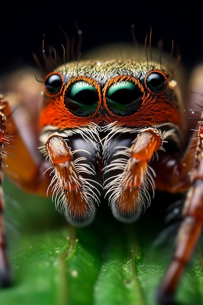 Increíble fotografía macro de araña generada por la IA