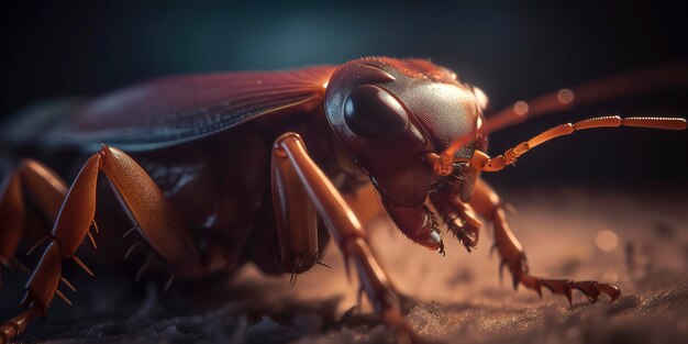 Increíble fotografía macro de una cucaracha de cerca