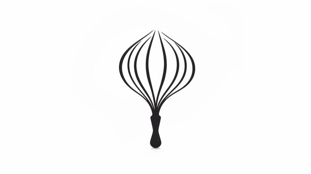 Foto increíble horneado con el logotipo de whisk de alambre en fondo blanco