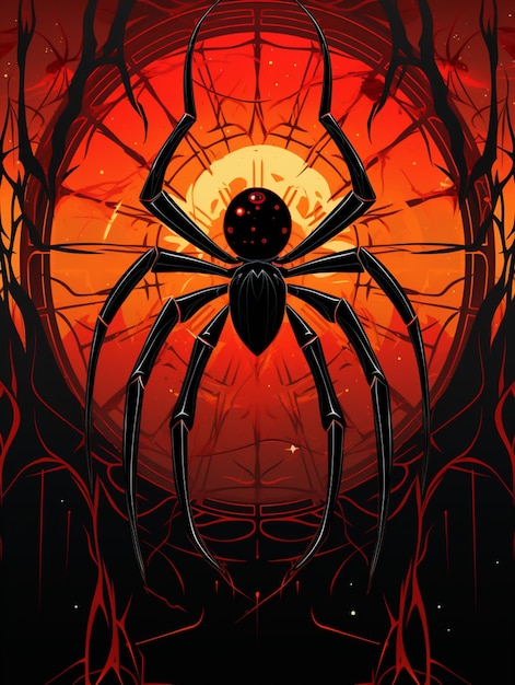 increíble ilustración vectorial de araña