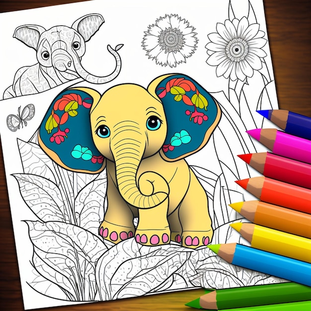 Un increíble libro para colorear de animales para niños AI