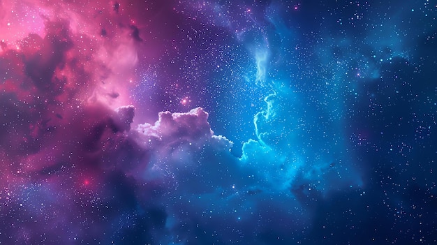 Increíble nebulosa espacial con estrellas brillantes Esta imagen está llena de colores vibrantes y sería un gran fondo para cualquier proyecto