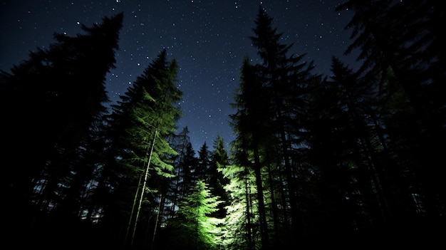 Foto increíble paisaje de cielo nocturno cubierto de estrellas fotografía profesional de ai perspectiva de cámara moderna