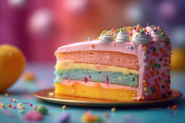 Increíble pastel de arcoíris con seis deliciosas capas