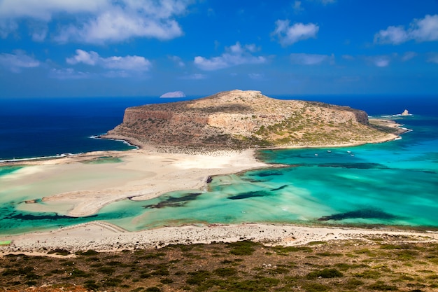 Foto increíble playa balos en creta