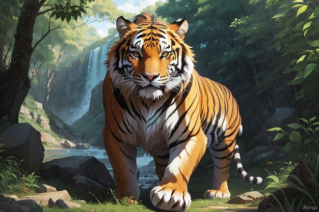 El increíble tigre de Bengala en la naturaleza