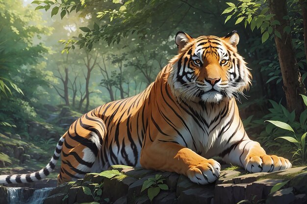El increíble tigre de Bengala en la naturaleza