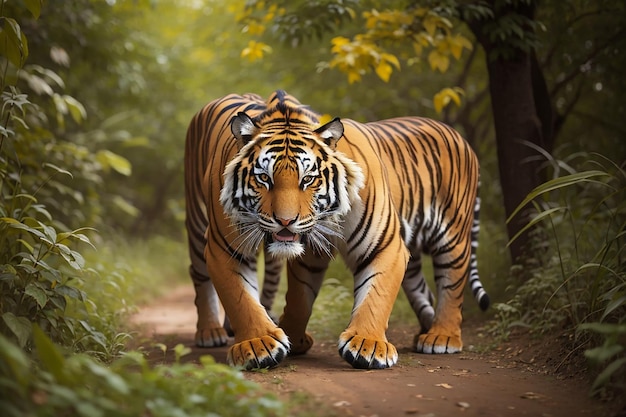 El increíble tigre de Bengala en la naturaleza