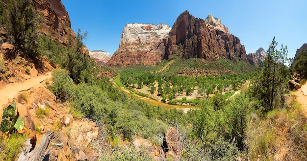 Increíble vista del cañón en el Parque Nacional Zion