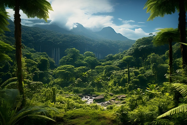 Foto incrível natureza da selva colombiana extremamente detalhada 8k suave alta resolução