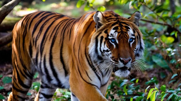 Incrível tigre de Bengala na natureza