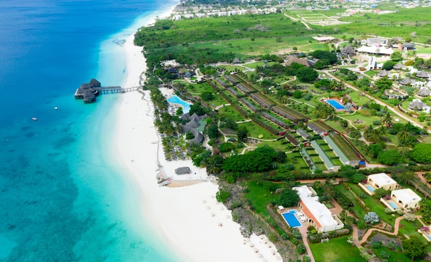 Incrível vista de olhos de pássaro em Zanzibar