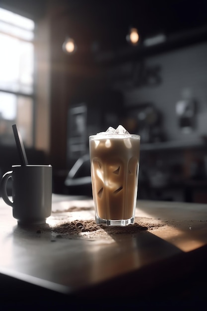 Incrível xícara de café gelado