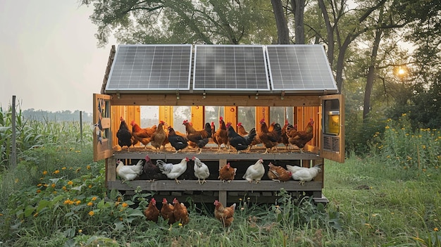 Foto incubadoras de ovos de aves movidas a energia solar