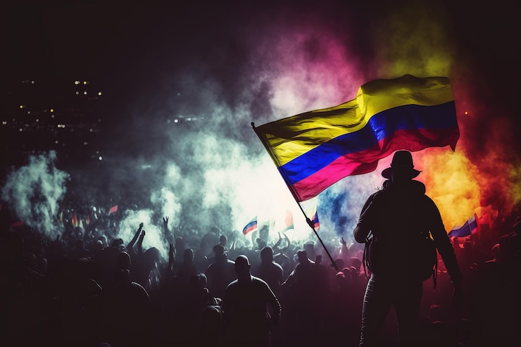 Foto independencia de colombia día nacional de colombia fiesta de la independencia cartel de la bandera postal patriotismo orgullo autenticidad símbolos y colores oficiales 20 de julio fondo