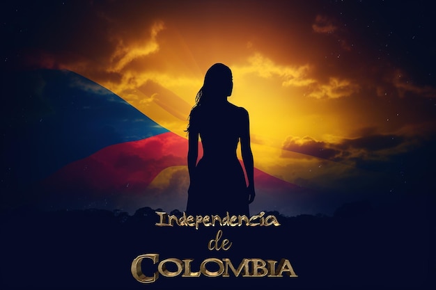 Independencia de Colombia Kolumbien Nationalfeiertag Unabhängigkeit Feiertag Banner Poster Postkarte Patriotismus Stolz Authentizität offizielle Symbole und Farben 20. Juli Hintergrund