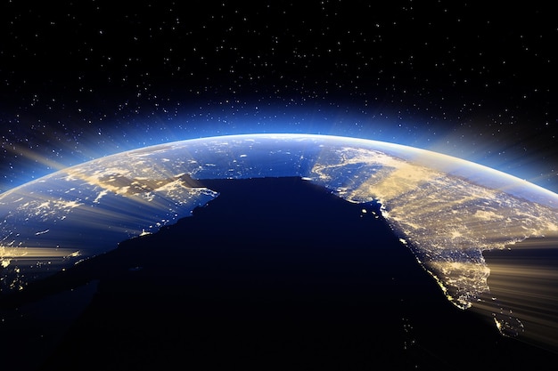 India y Oriente Medio Elementos de esta imagen proporcionados por la representación 3d de la NASA