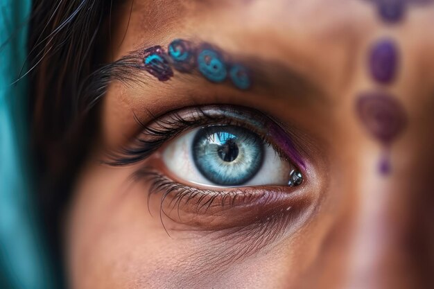 Indian Eye Closeup AI generiert