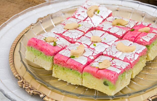 Indian Sweet Food Dryfruit Barfi