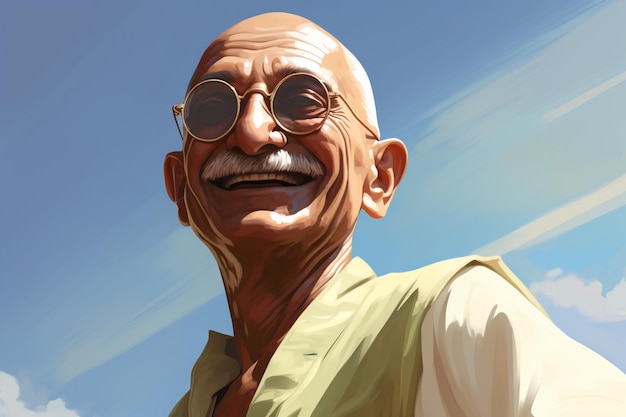 Indiano Lutador da Liberdade Gandhi ji