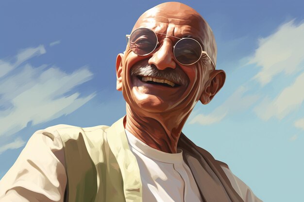 Indiano Lutador da Liberdade Gandhi ji